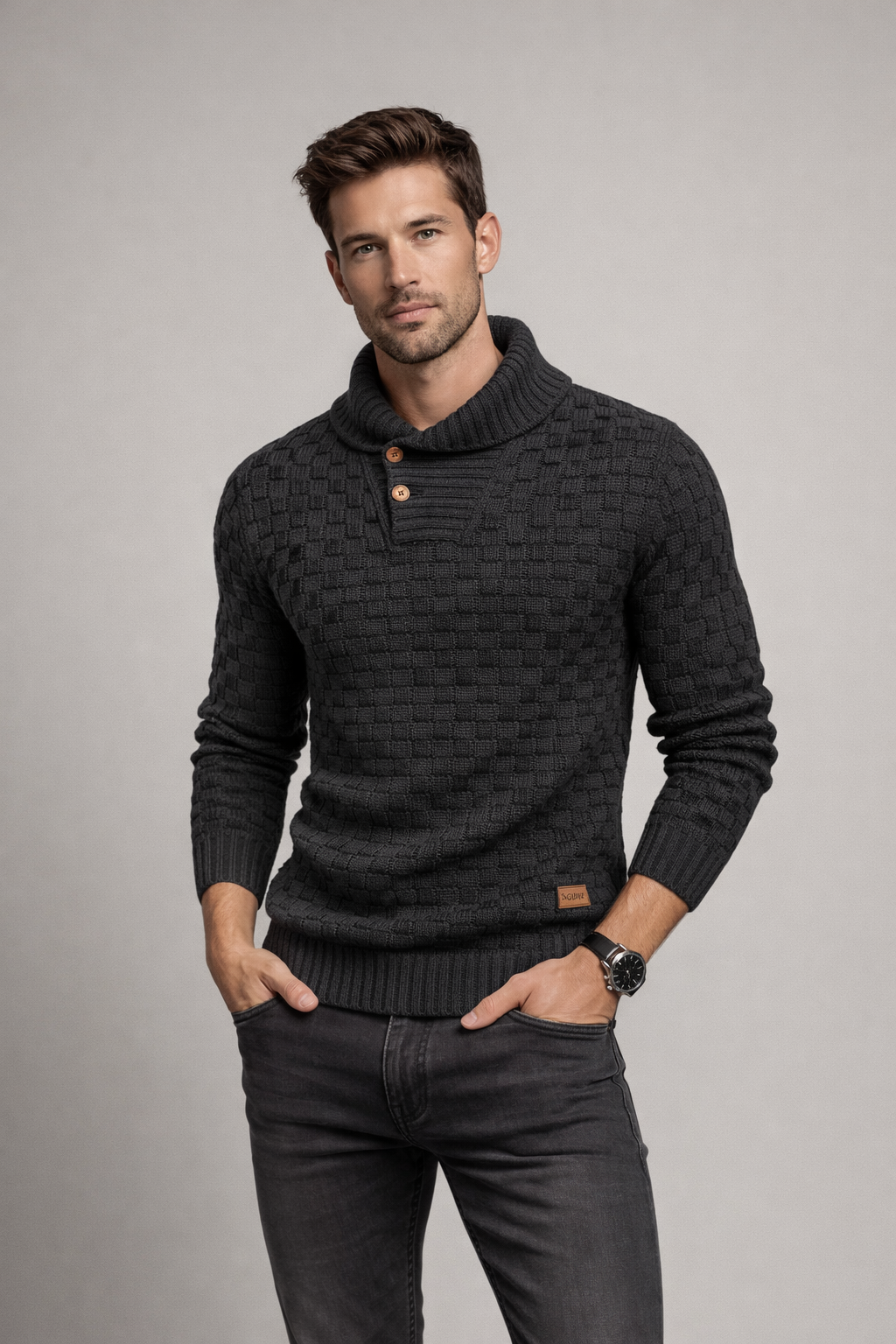 Heritage Knit Sweater – Textured Collar Edition