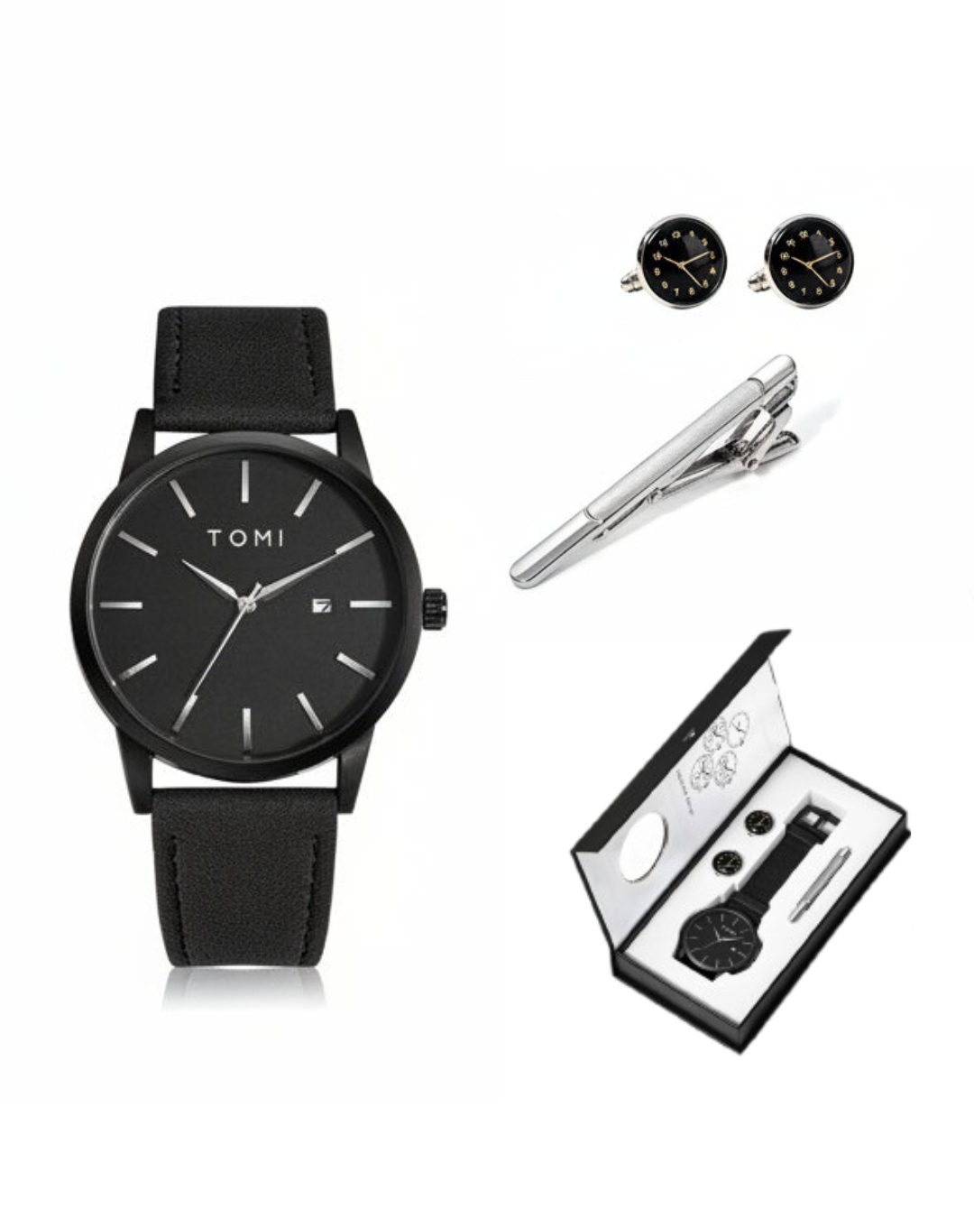 Statement Watch Set – Black Formal Essentials