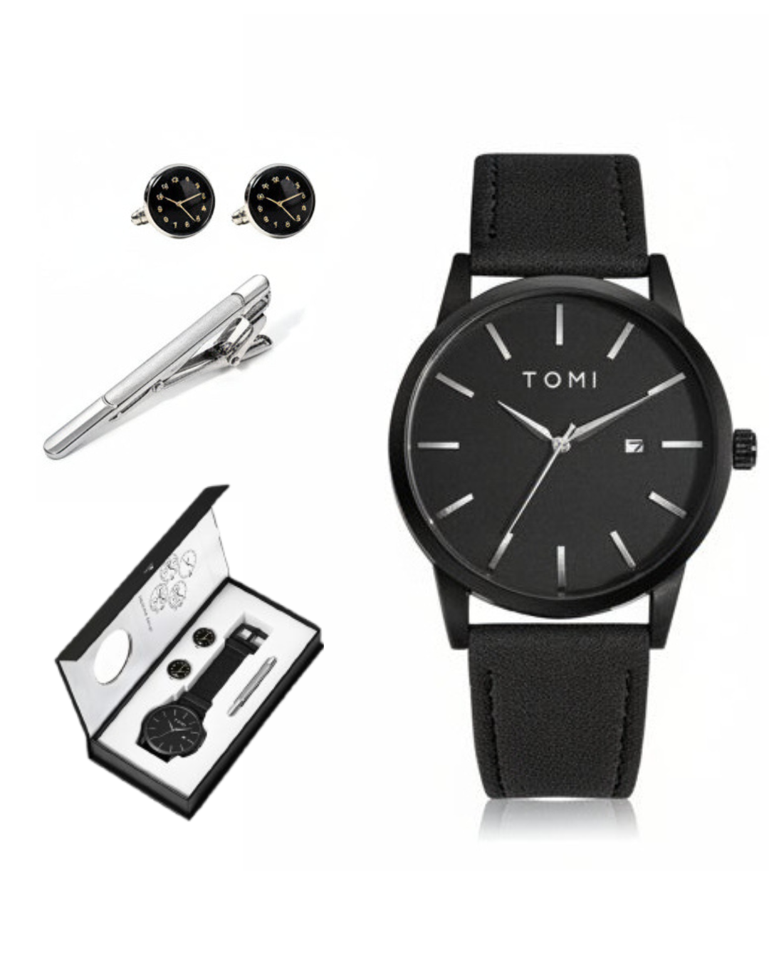 Statement Watch Set – Black Formal Essentials