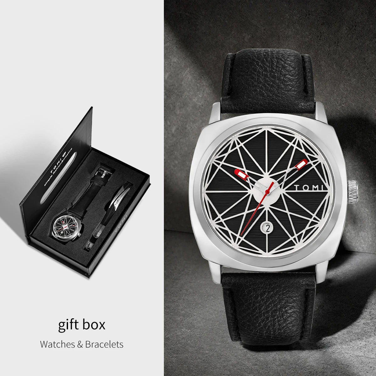 Statement Watch Set – Geometric Dial