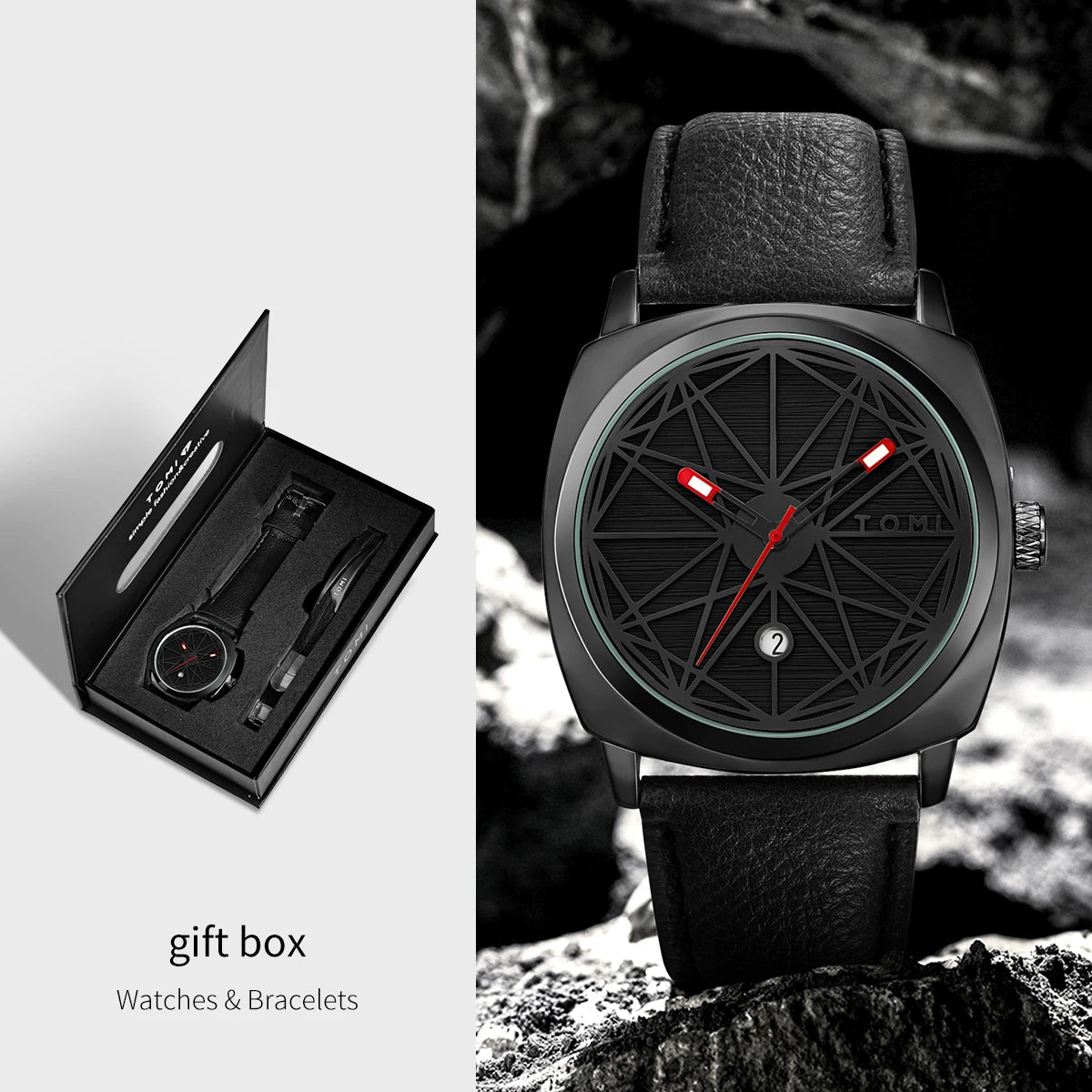 Statement Watch Set – Geometric Dial