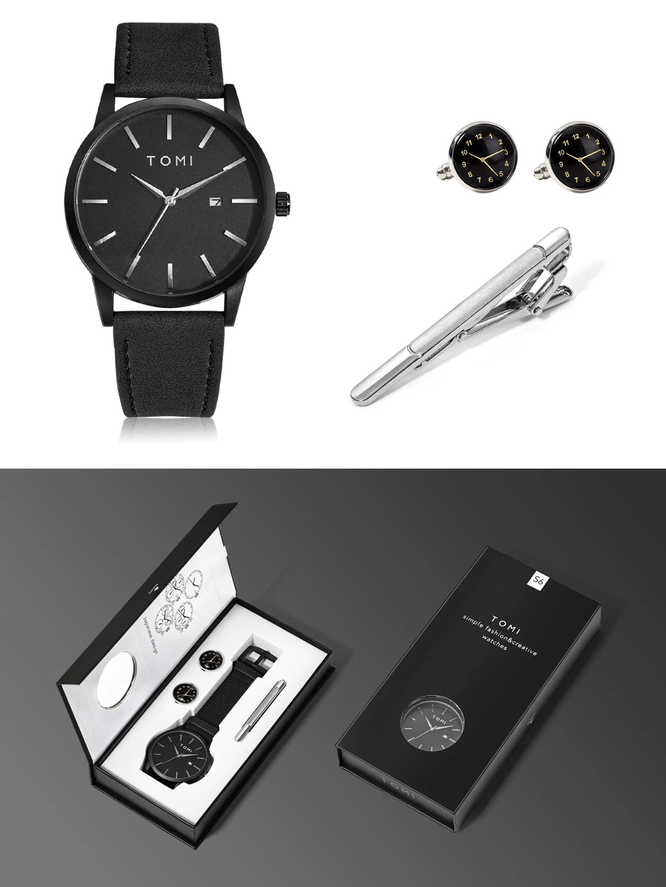 Statement Watch Set – Black Formal Essentials