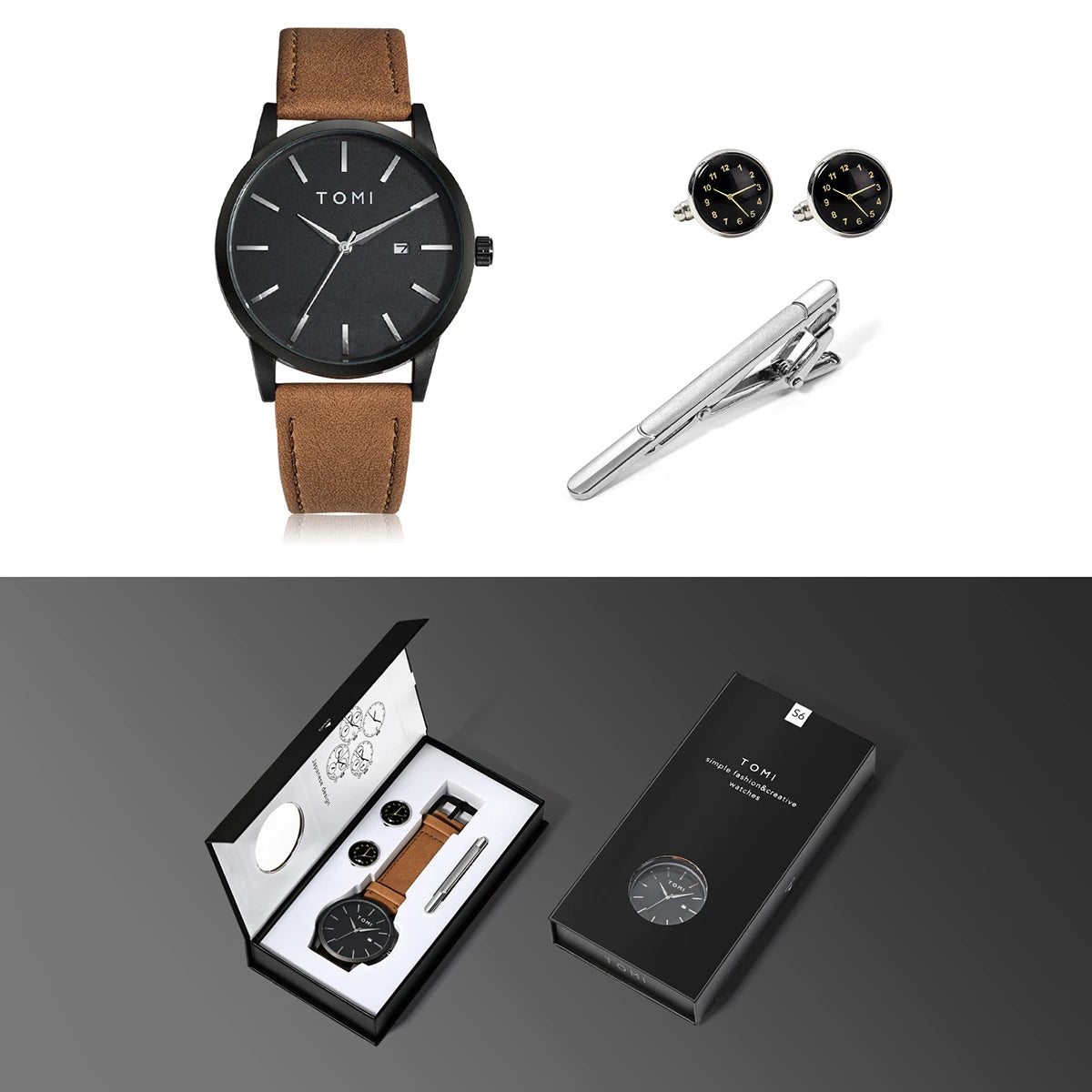 Statement Watch Set – Black Formal Essentials