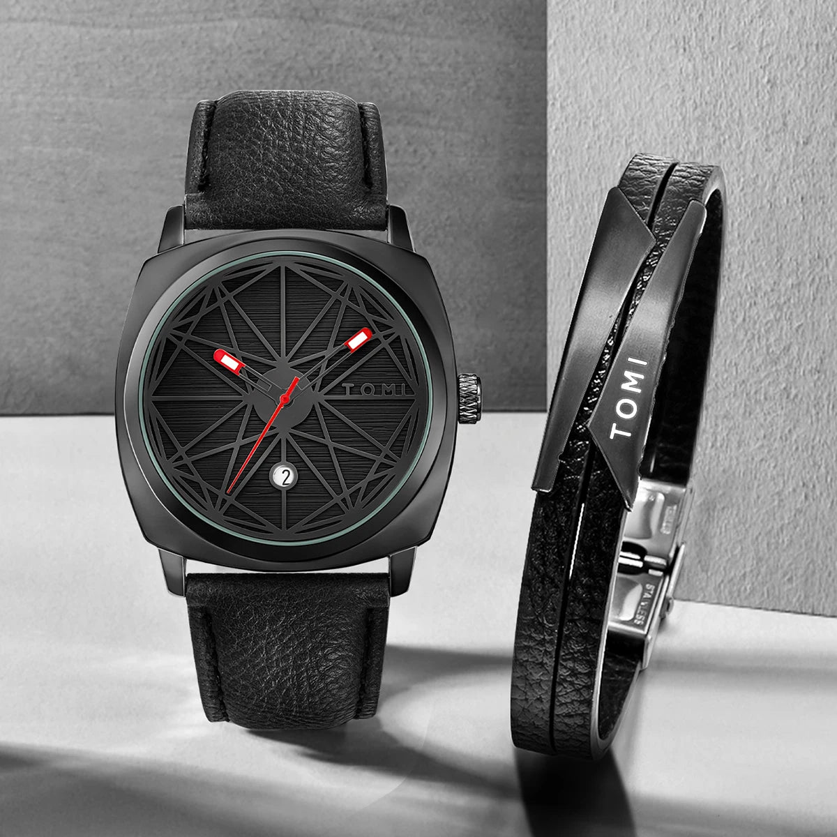 Statement Watch Set – Geometric Dial