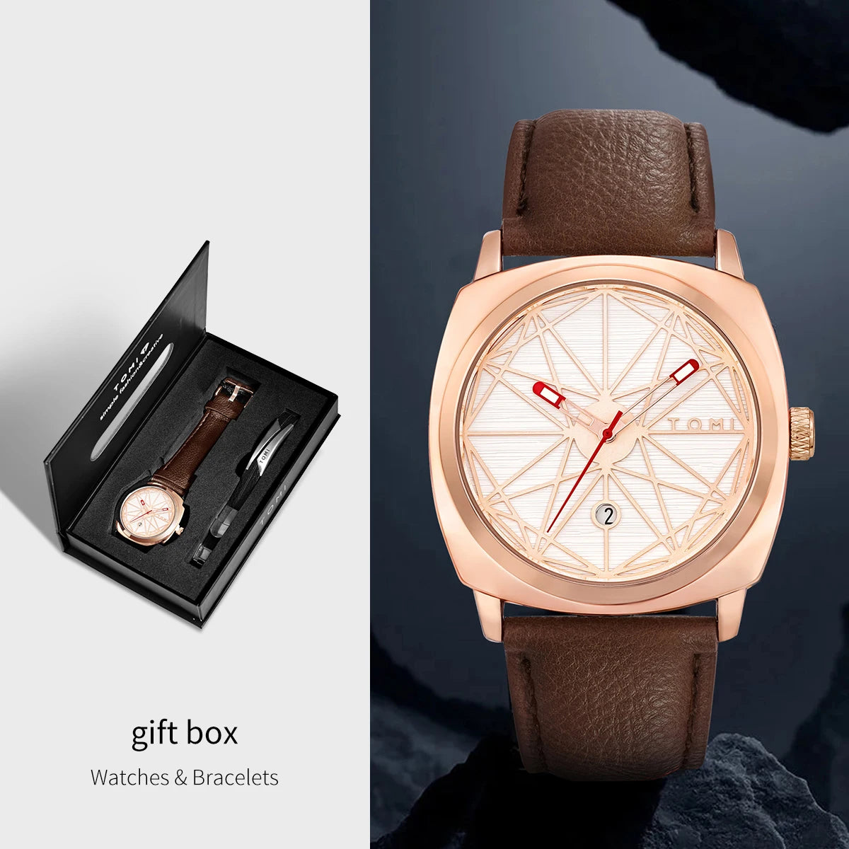 Statement Watch Set – Geometric Dial