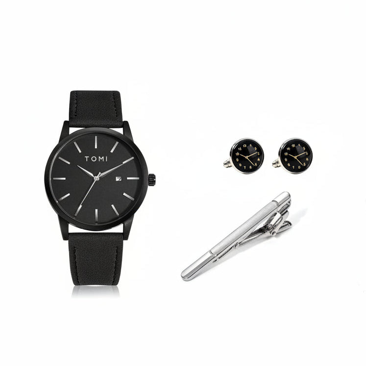 Statement Watch Set – Black Formal Essentials