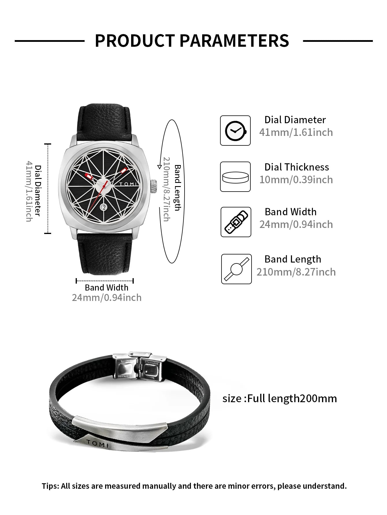 Statement Watch Set – Geometric Dial