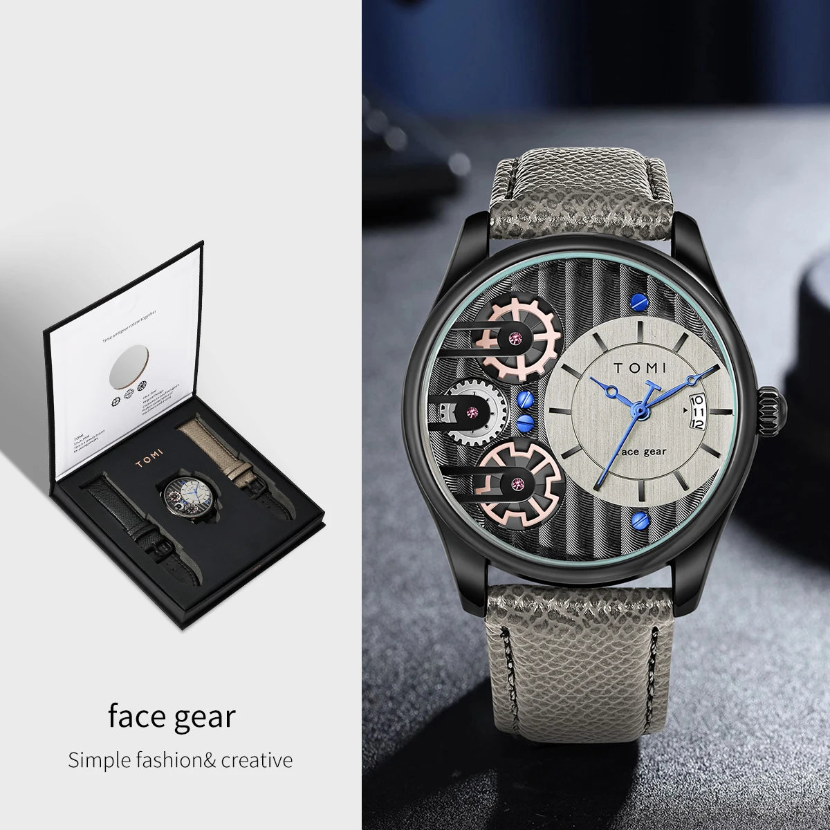 Statement Watch Set – Mechanical Face Gear
