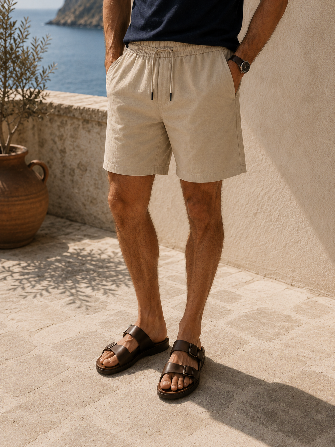 Lino Essential — Pantaloncini Summer 100% Lino